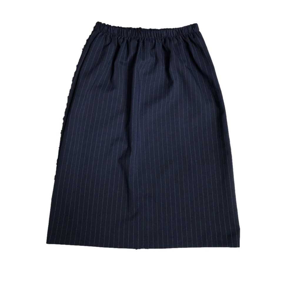 S304  Vintage Navy Blue Pin Stripe Pencil Skirt Size 6P
